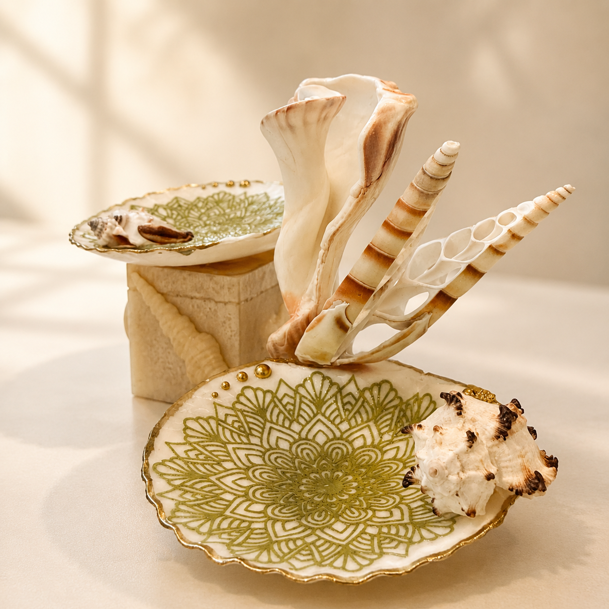 Sage Tide Pedestal Keepsake Dish view 2