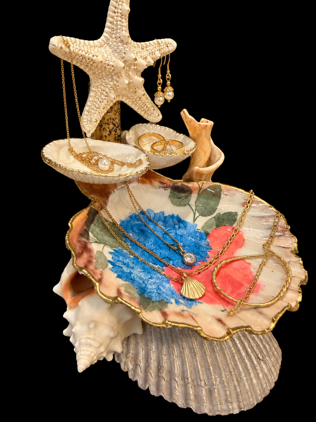 Coastal Bloom Jewelry Organizer